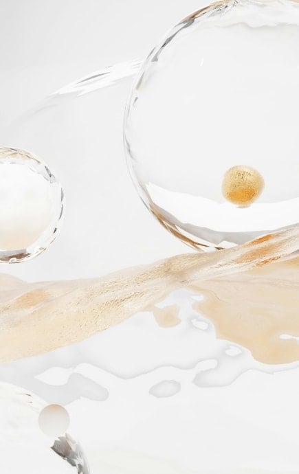 Abstract art with liquid blobs