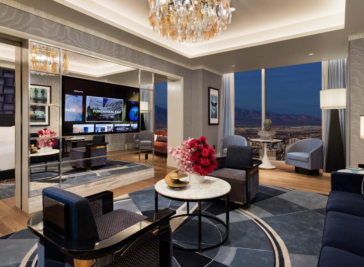 Entertainment center and seats