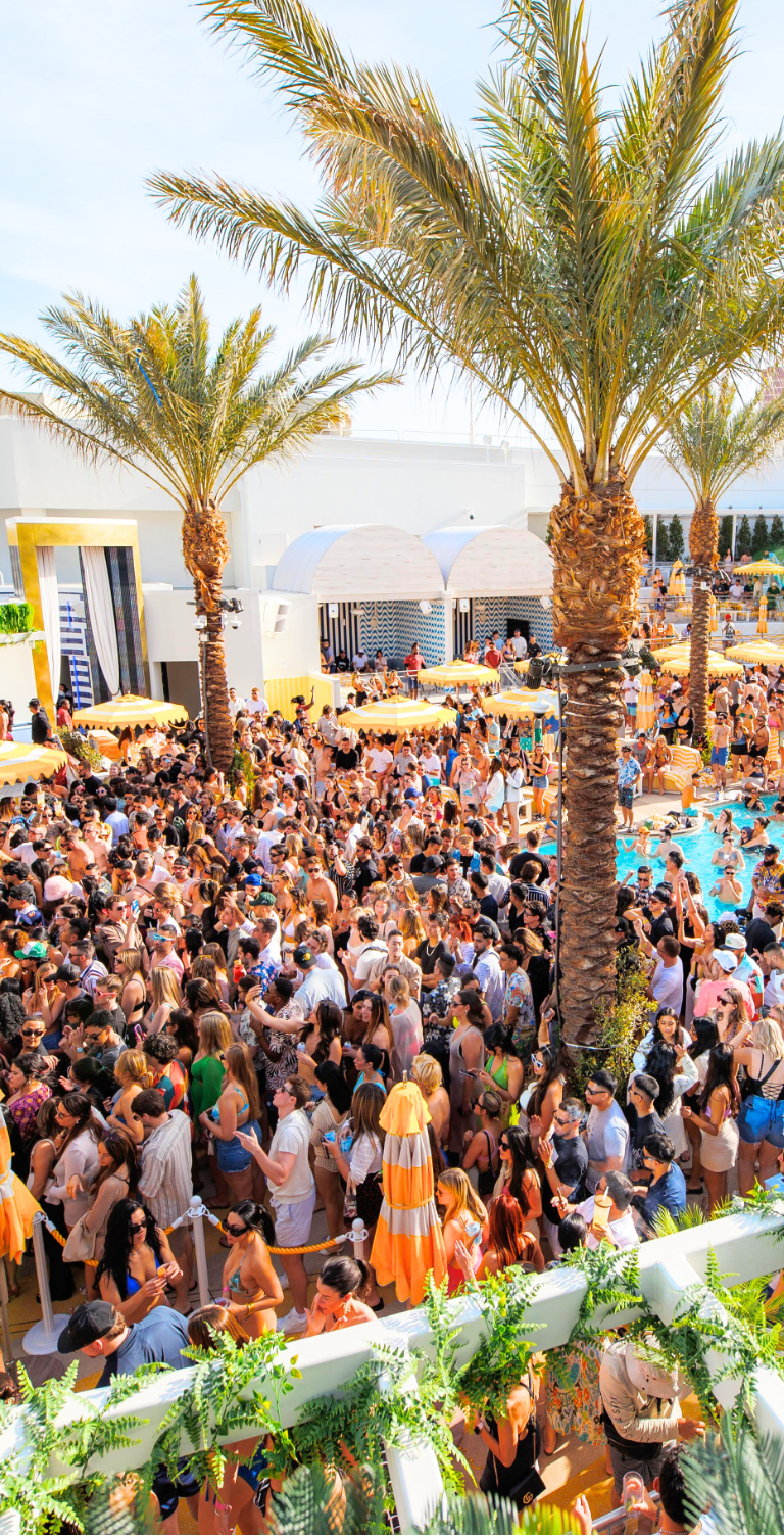 LIV Beach crowd beside the pool