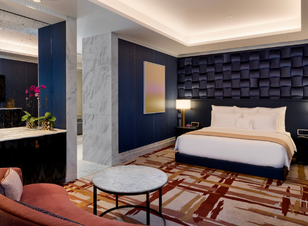 Bedroom and seating area