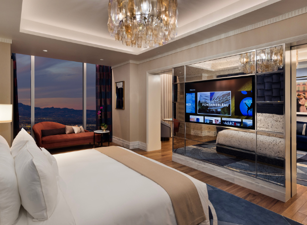 Bedroom and seating area