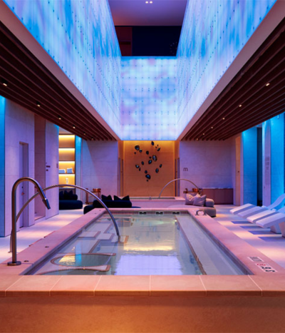 Spa pool area and LED lights