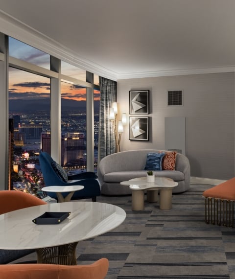 Seating area with strip view