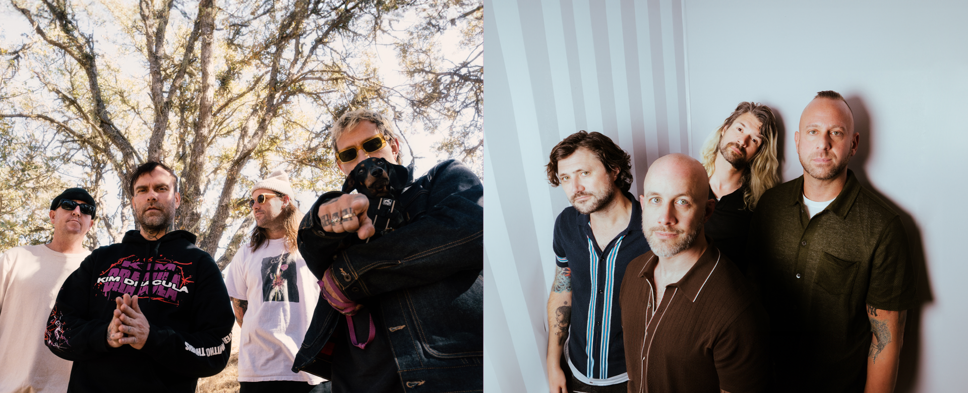 The Used and Taking Back Sunday split image