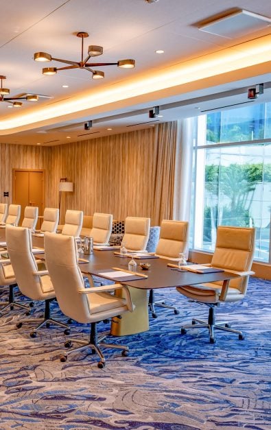 Conference table with windows