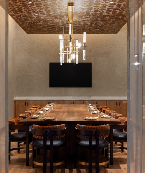 Restaurant dining space