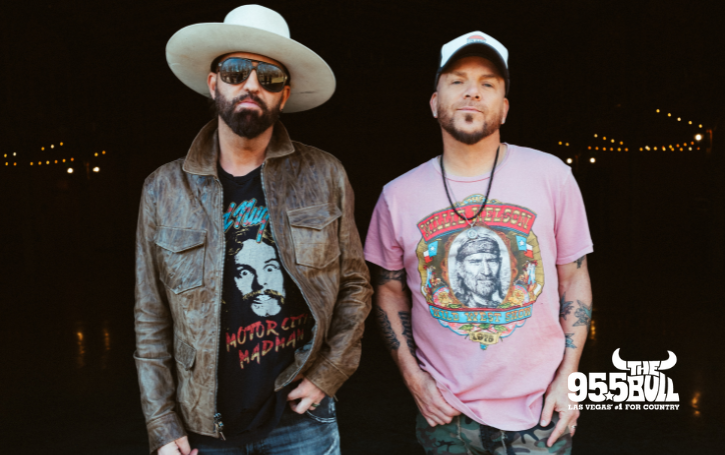 Image of Locash band on dark background with logo: 95.5 The Bull