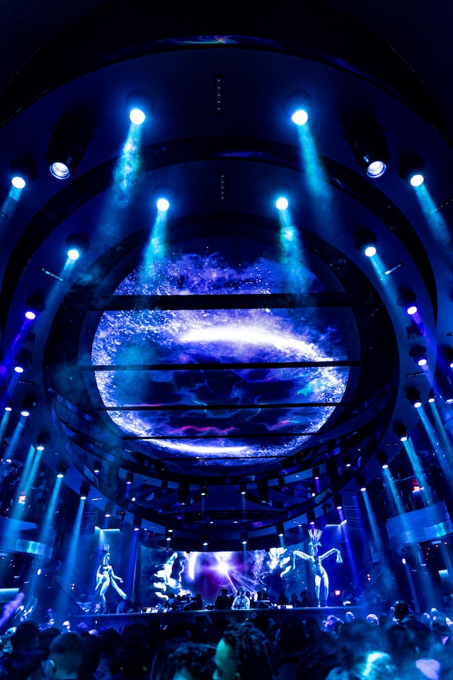 LIV nightclub halo over crowd