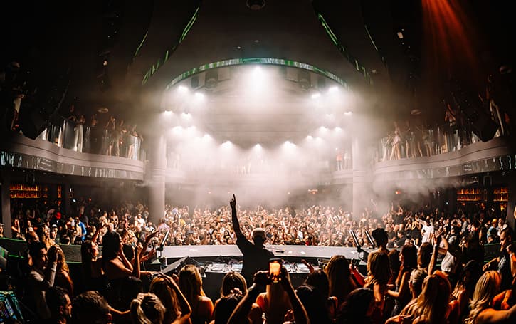 Dom Dolla performing in front of crowd