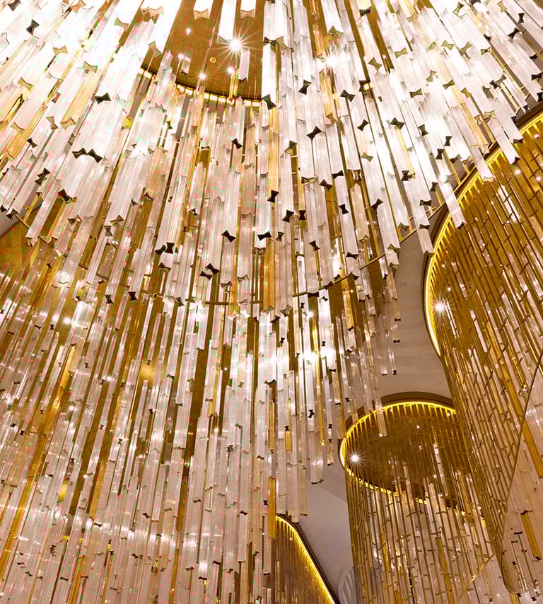 Bowtie chandelier details