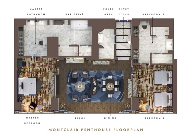 Montclair Penthouse Floorplan