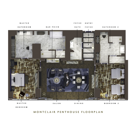 Montclair Penthouse Floorplan