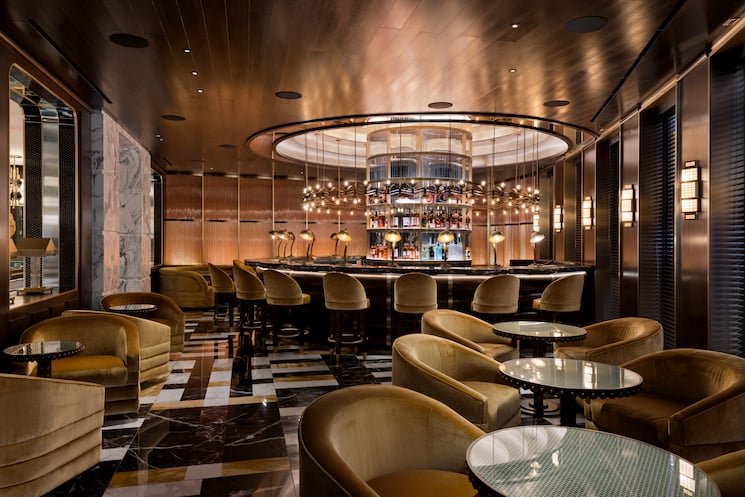 Bar area with seating areas