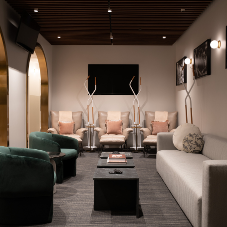 Seating area with decorative elements