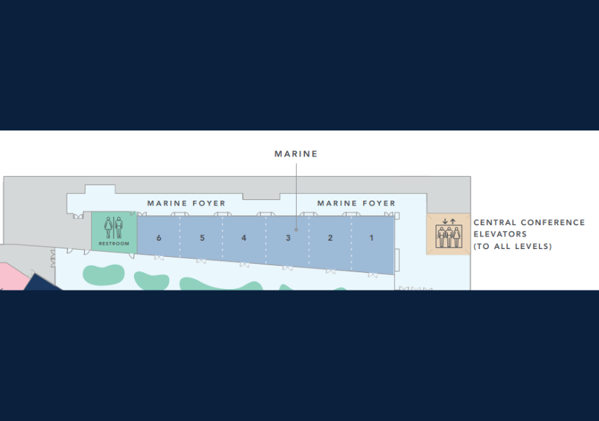 Map of the marine area of convention space