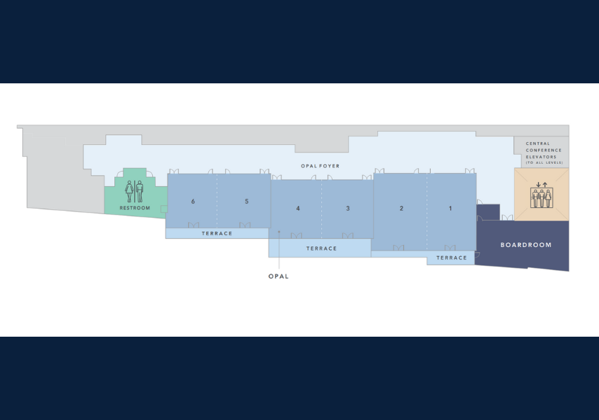 Map of the opal area of convention space