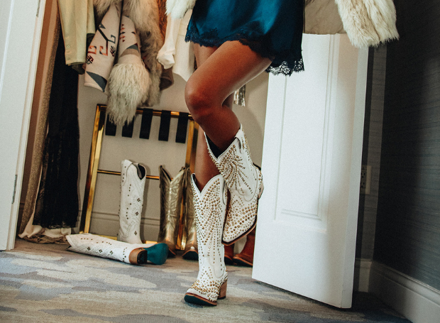 Legs with cowboy boots